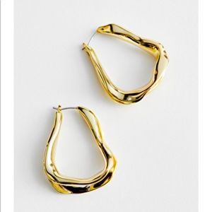 Organic Oval Hoop Earrings